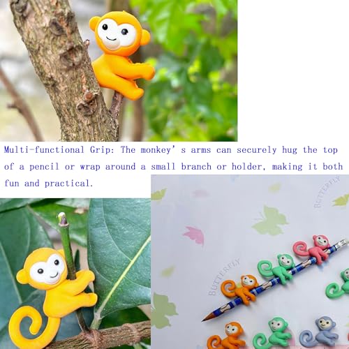 50PCS Cute Fun Monkey Top Erasers for Kids Bulk (50 Count)