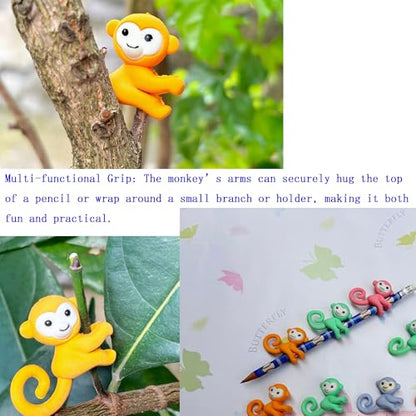 50PCS Cute Fun Monkey Top Erasers for Kids Bulk (50 Count)