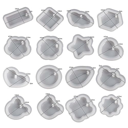 16 Pack Pendant Mold Earring Mold Rectangle Pendant (16 Count)