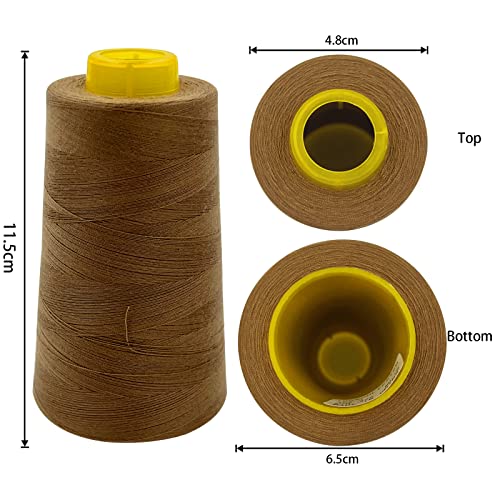4 Cones of 3000 Yards Each Spool Thread for All Purpose