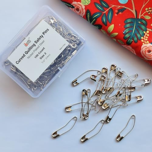 Curved Safety Pins for Quilting (100 Count)