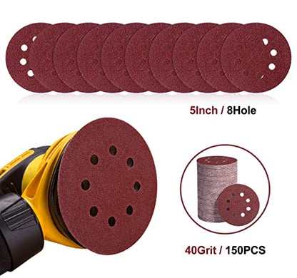 150 PCS Sanding Discs 5 (150 Count)