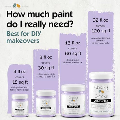 Sweet Lilac 8 Fl Oz Chalk Paint for Furniture All in One