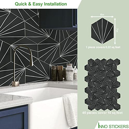 45 Sheet Peel and Stick Backsplash Tile Sticker (10 Sq Ft)