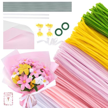 600PCS Pipe Cleaners Flower Kit (600 Count)
