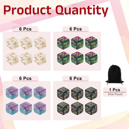 24Pcs Magic Dice Counters (24 Count)