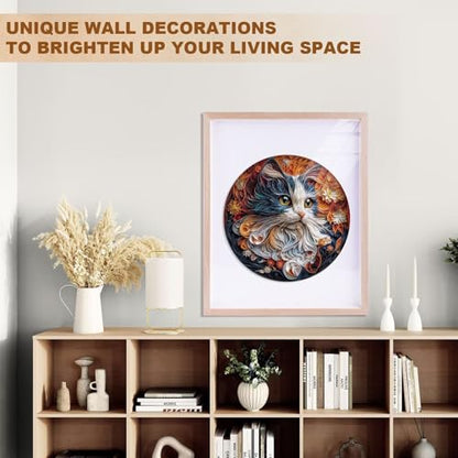 Flower the Maine Coon Cat Puzzles Adults Gifts for Women Men Wooden 280 Pieces 13.4x13.4in