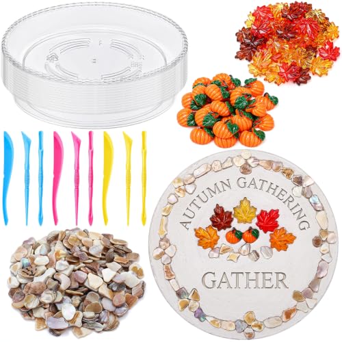 12 Kit DIY Stepping Stone Mold 10 Inch for Garden (12 Count)