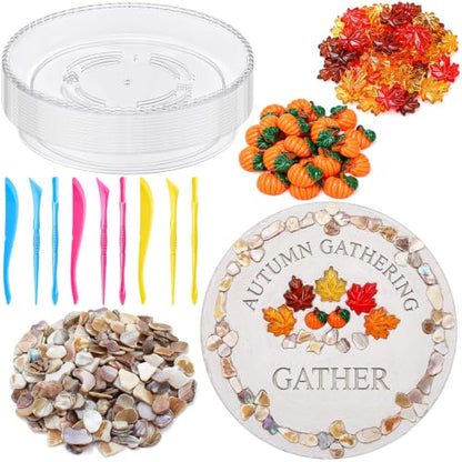 12 Kit DIY Stepping Stone Mold 10 Inch for Garden (12 Count)