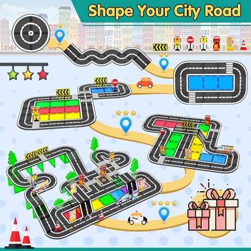 106Pcs Christmas Magnetic Tiles (106 Count)