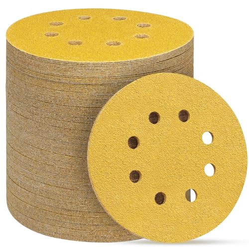 100PCS 5 Inch Sanding Discs 60 Grit Random Orbit Sander Sandpaper (100 Count)