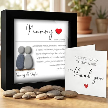 Personalized Grandma Pebble Art Frame