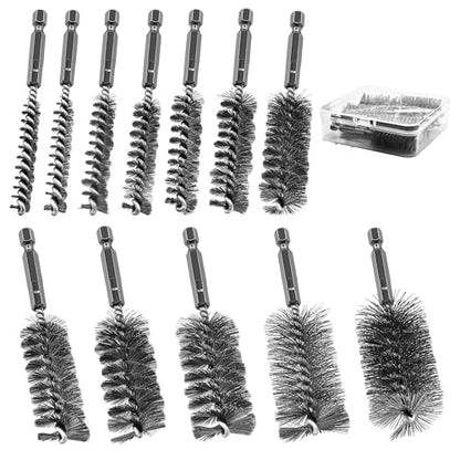 12Pc Stainless Steel Wire Bore Brush for Power Drill Cleaning 5 (12 Count)