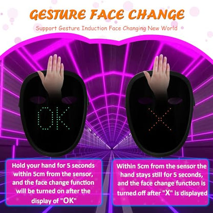 Kids LED Mask with Gesture Sensing