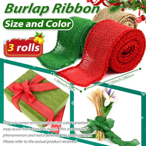 Burlap Ribbon Gift Wrapping