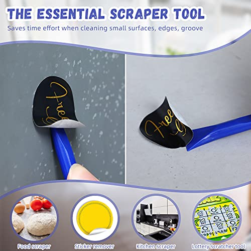 18 Pcs Carbon Fiber Plastic Scrapers Cleaning Tool Non (18 Count)
