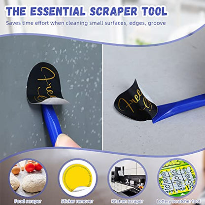 18 Pcs Carbon Fiber Plastic Scrapers Cleaning Tool Non (18 Count)