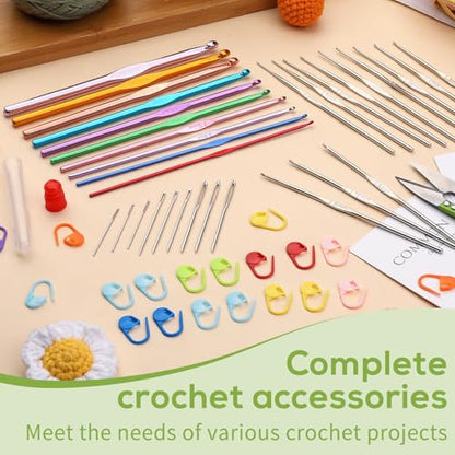 54 Pcs Crochet Hooks Set 0.6