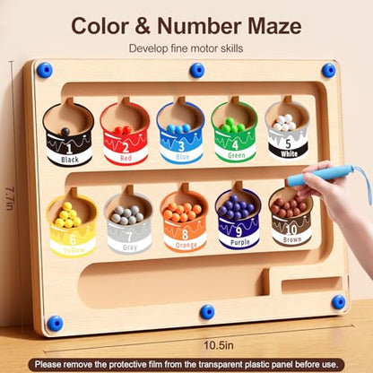 Magnetic Color Number Maze Puzzle Board (65 Count)