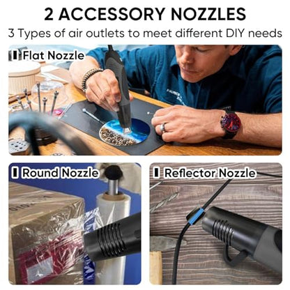 350W Heat Gun with 2 Nozzles