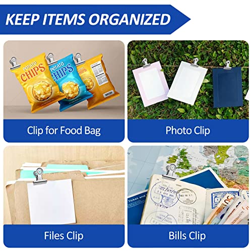 30 Pack Bulldog Clips 0.87 Inch Small Hinge Paper Clips (30 Count)