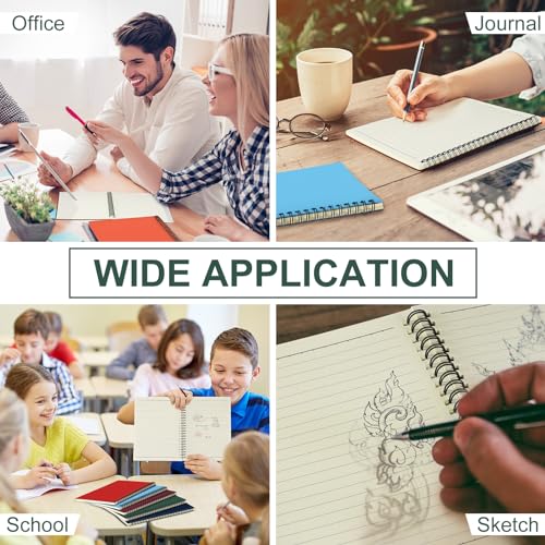 Spiral Notebook Bulk A5 College Ruled Journals Notebooks Lined 8.3 x 5.5 Inch Note Books Writing Thick Paper Notebook for Christmas Office Business School Gifts Supplies (6 Count)