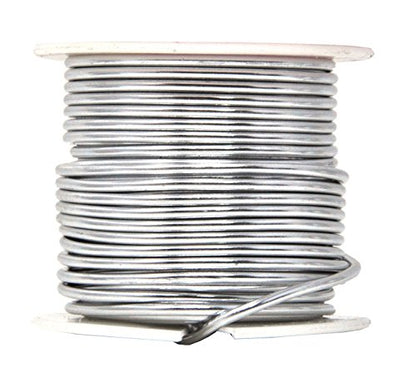 12 Gauge Silver Tone Black Anodized Aluminum Craft Wire