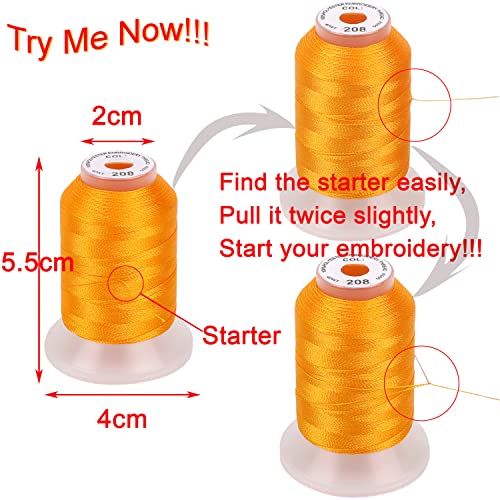 40 Spools Polyester Machine Embroidery Thread Kit (65616.7979 Foot)