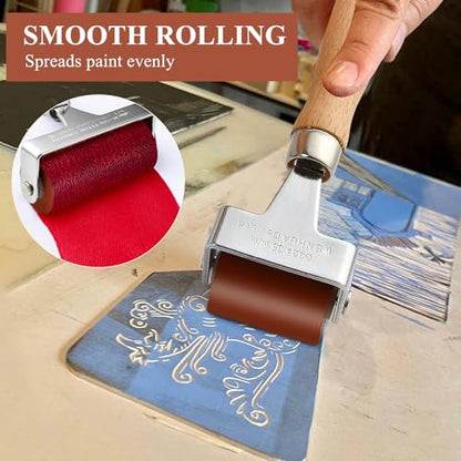 3Pcs Rubber Brayer Roller