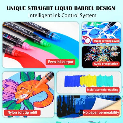 Acrylic Paint Markers Dual Tip (24 Count)