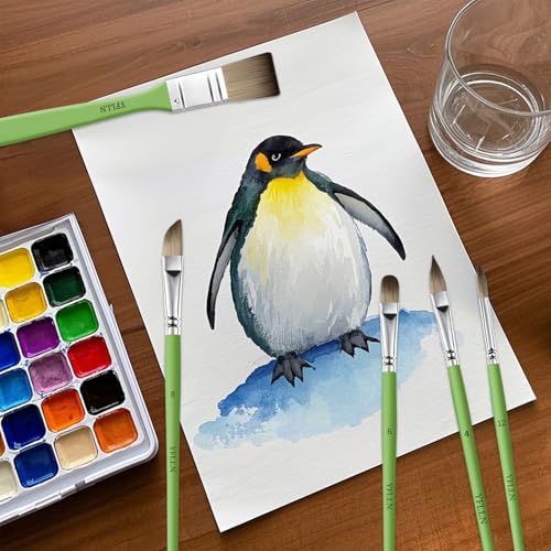 Paint Brushes Set of 25 Pieces Wooden Handles Brushes (25 Count)