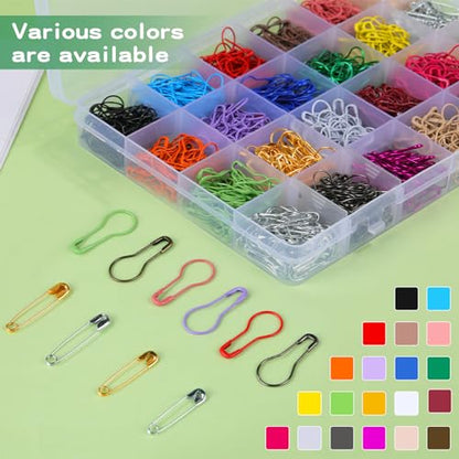 1200 Pcs 22 Colors Metal Stitch Markers