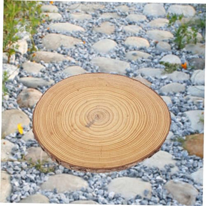 Wood Stepping Stone for Garden Walkway Decorative Path Beige