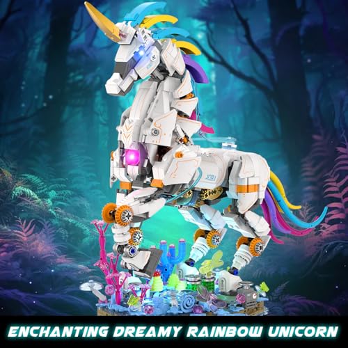 Unicorn Building Sets for Adults with Lights 70008