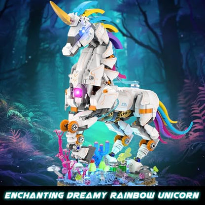 Unicorn Building Sets for Adults with Lights 70008