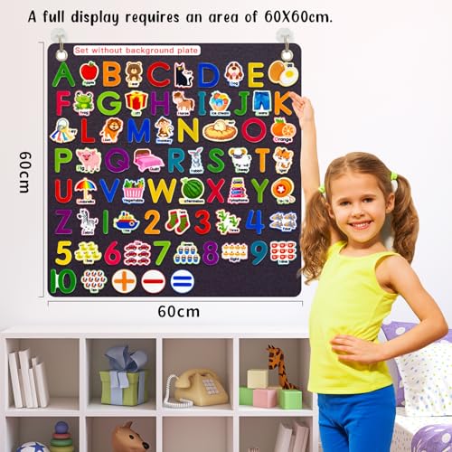 Felt Learning Letters Numbers Pieces (75 Count)