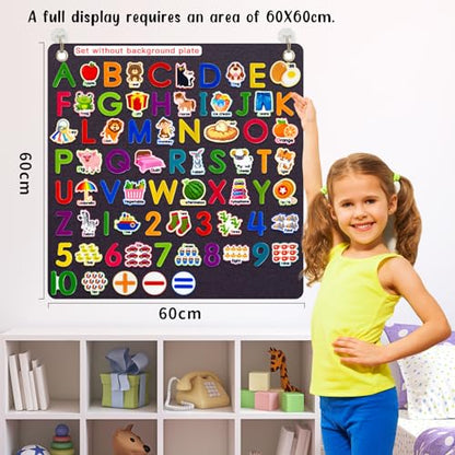 Felt Learning Letters Numbers Pieces (75 Count)