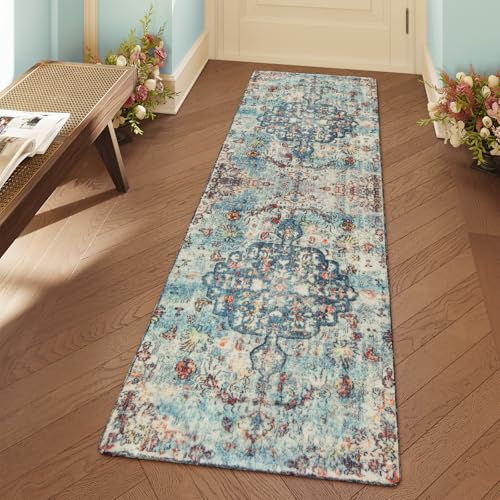 Reine Bohemian Floral Medallion Runner Rug
