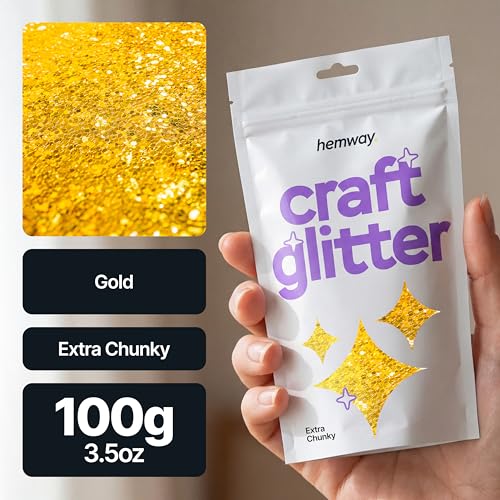Craft Glitter Gold 100g Extra Chunky Glitter (3.5 Ounce)