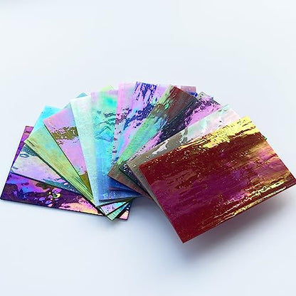 12 Sheets Iridescent Stained Glass Sheet