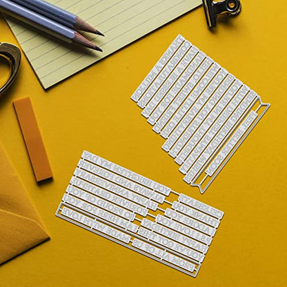 Elegant Everyday Sentiments Words Hot Foil Plate and Die Cuts Sets for DIY Scrapbooking Paper Cards Decor Embossing Foil Handmade Craft (2 Count)