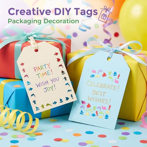 10 Piece Sea Animal Shaped Craft Punch Set for DIY Crafting (10 Count)