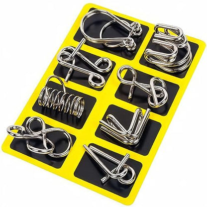 Metal Wire Puzzle Set of 24 with Pouch (24 Count)