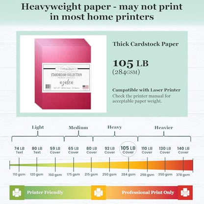 Cardstock Warehouse Stardream Azalea Pink Cardstock Paper (25 Count)