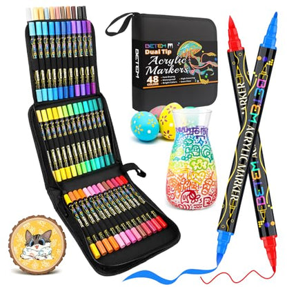 48 Colors Paint Markers for Glass (48 Count)