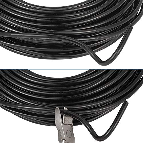 65.6 Feet 3.5mm Aluminum Wire Black Bendable Metal Craft Wire for Beading Jewelry Craft Making (65.6 Foot)