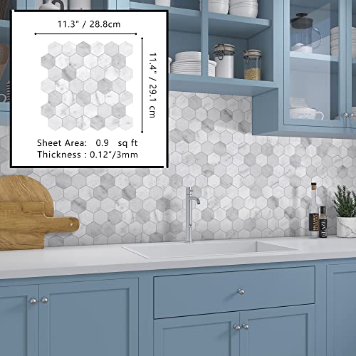 10 Sheet Peel and Stick Backsplash (9 Sq Ft)