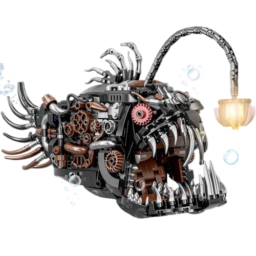 Mechanical Angler Fish Building Block Set (1038 Count)