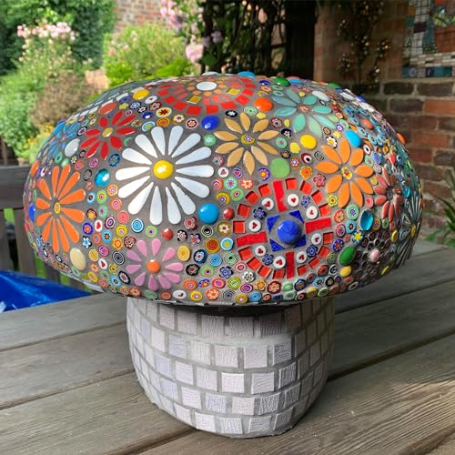 FlaEDFLIFE Flat Glass Millefiori for Mosaic Making Supplies