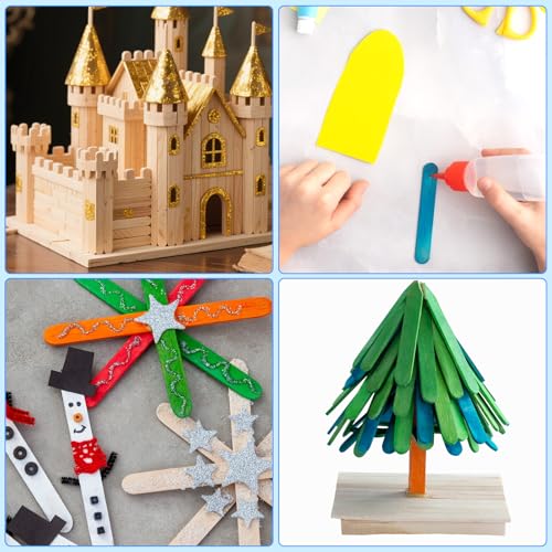 3000 Pcs Craft Sticks 4.5 Inch Bulk Ice Cream Sticks Natural Wood Sticks (3000 Count)